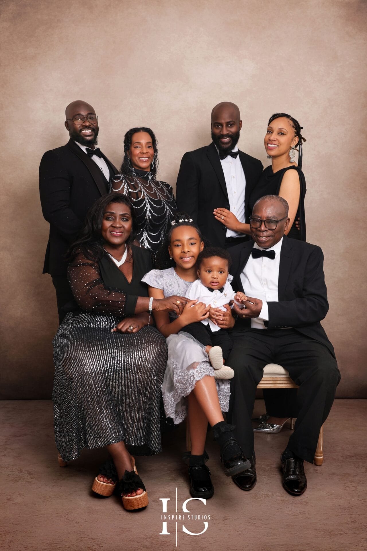 Generations and family photoshoot in London with senior birthday family portraits