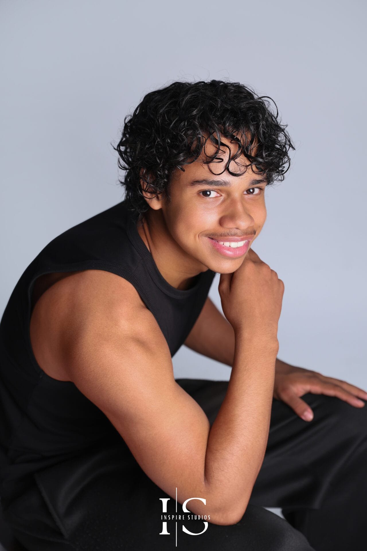 Model portfolio photoshoot in London with professional studio portraits for aspiring models.
