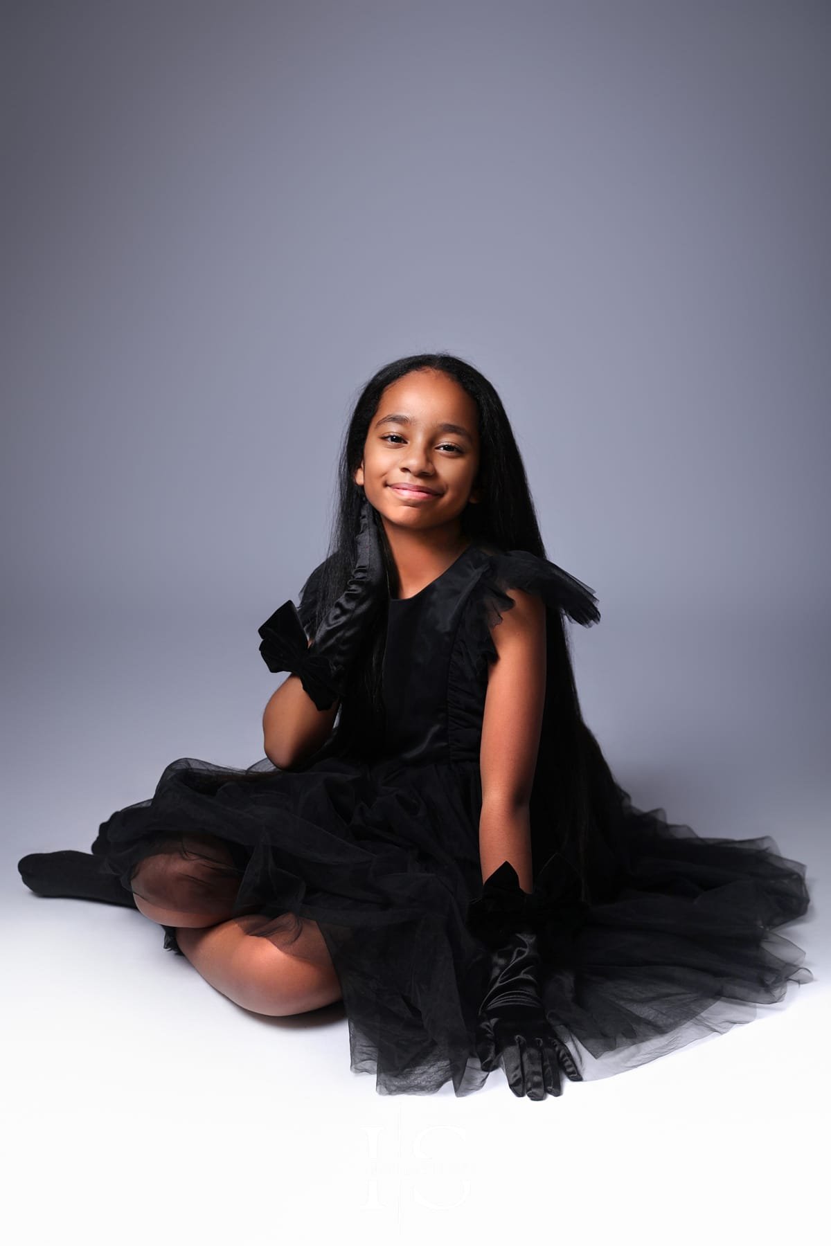 Child posing during a professional kids modelling portfolio photoshoot in London