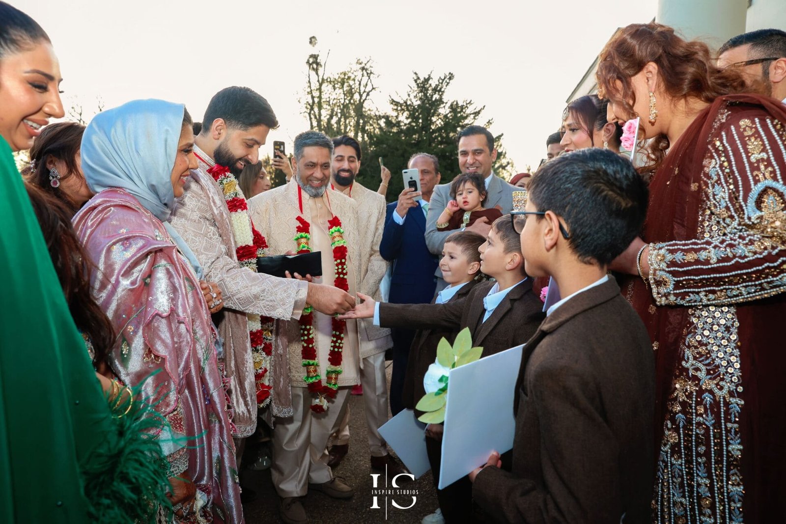 Pakistani Baraat wedding celebration at Hylands House in Chelmsford, Essex.