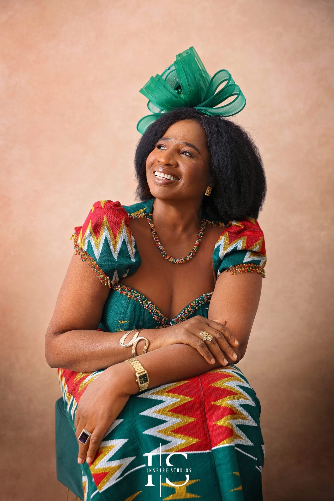Senior birthday photoshoot in London with elegant studio portraits and family memories