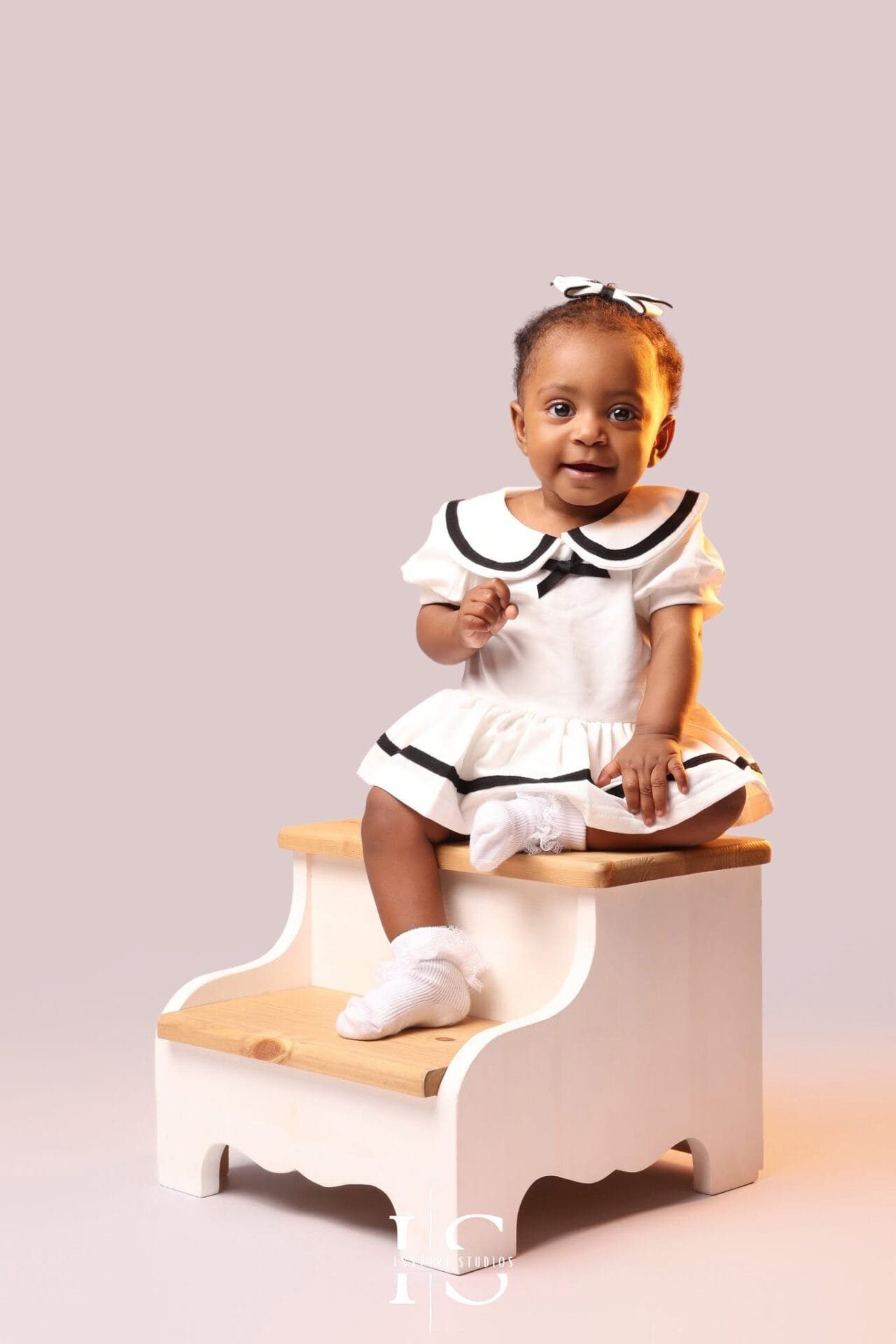 Eight-month-old baby studio portrait at Inspire Studios, East London