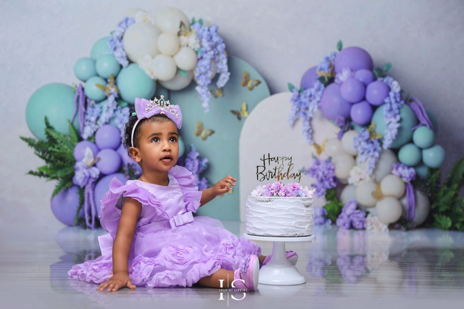 First birthday baby girl photoshoot in Walthamstow at Inspire Studios