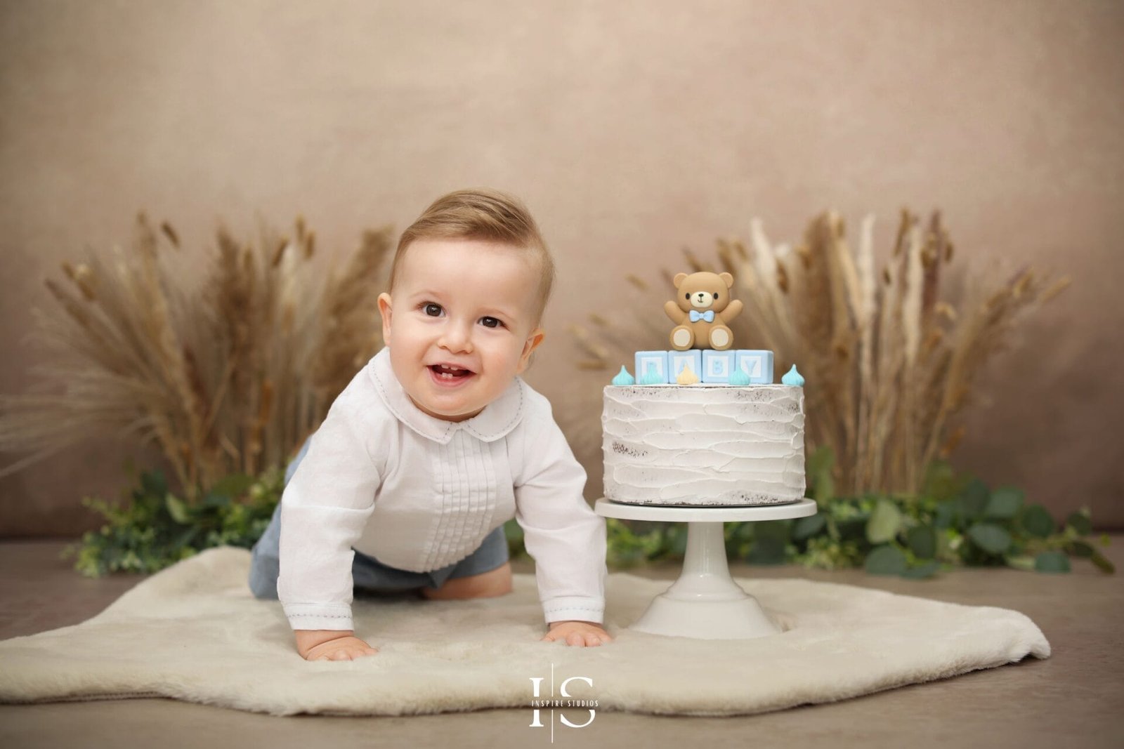 First birthday boho themed photoshoot in London at Inspire Studios