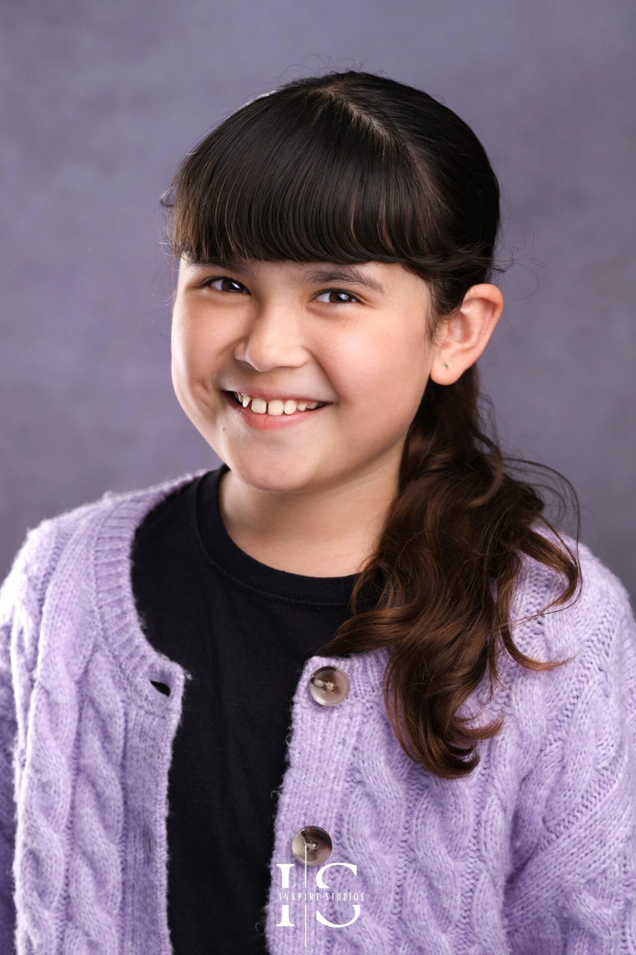 Professional children’s studio headshots photographed at Inspire Studios in London.