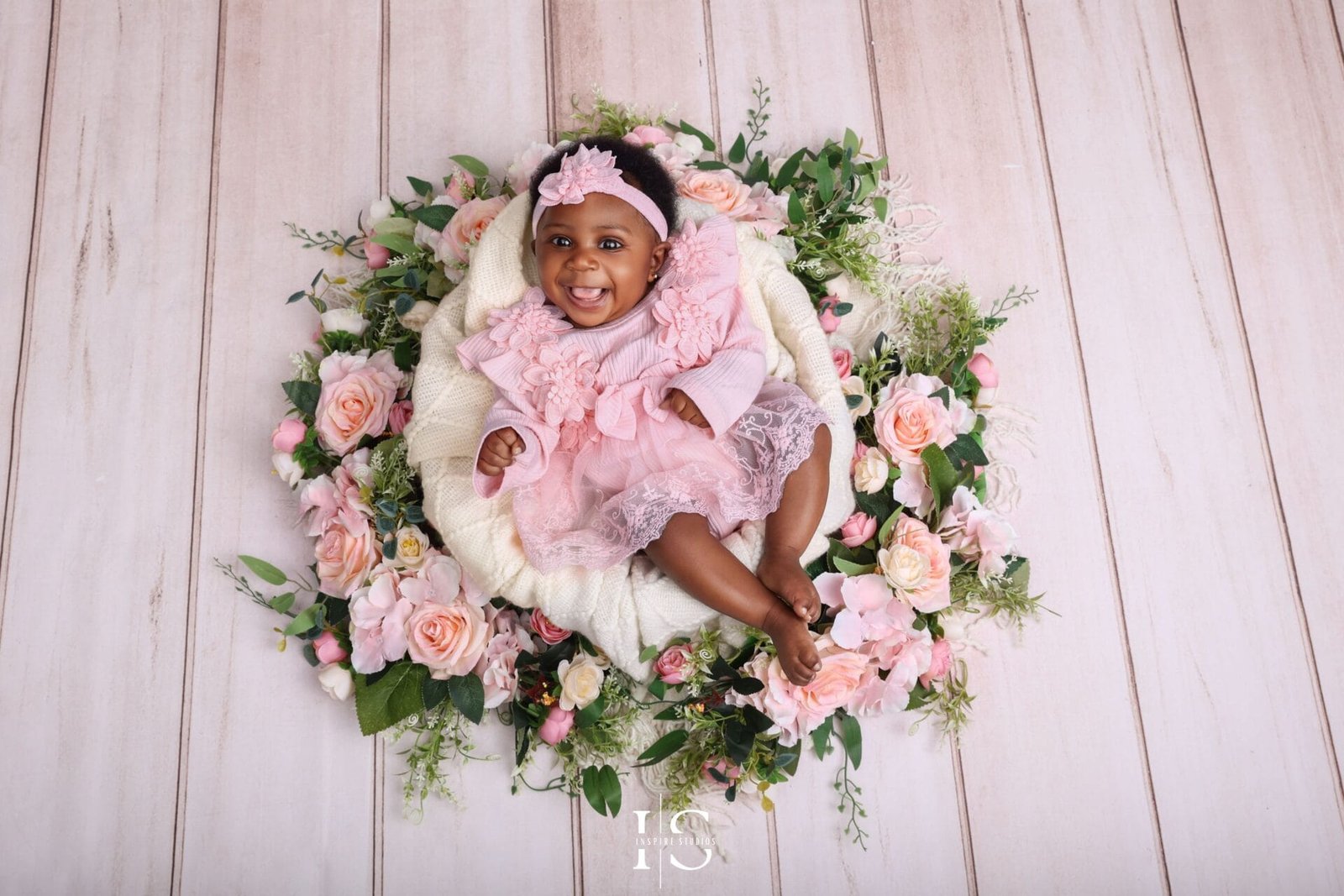 Six-month baby photoshoot in East London at Inspire Studios
