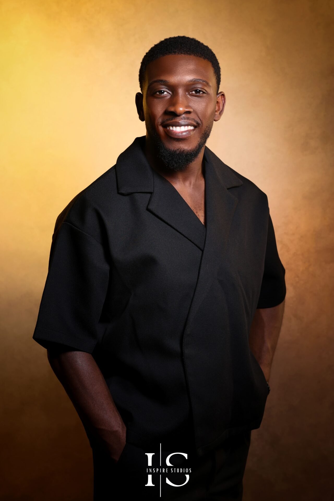 Professional men's studio portrait photographed at Inspire Studios in London.