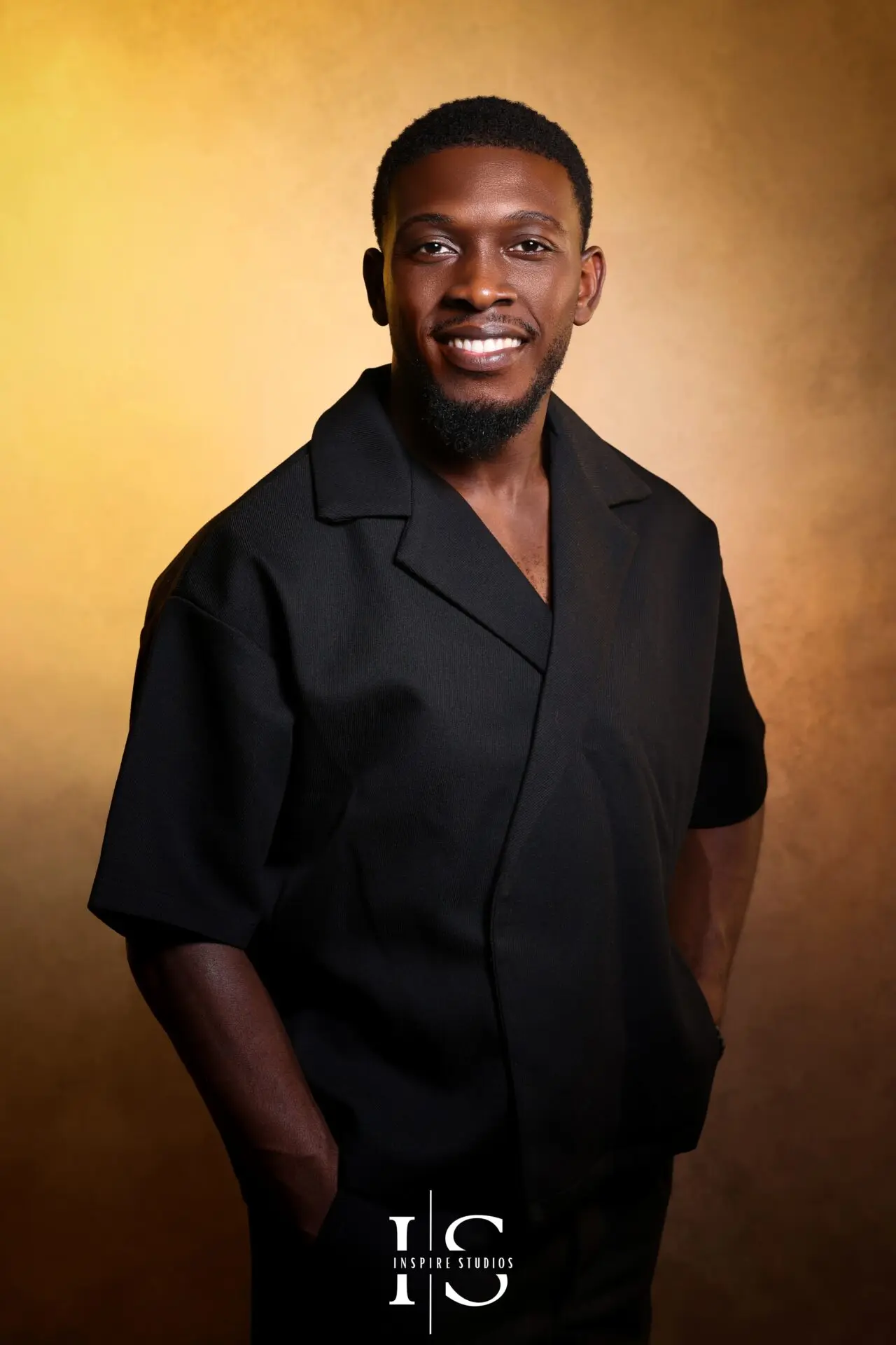 Professional men's studio portrait photographed at Inspire Studios in London.