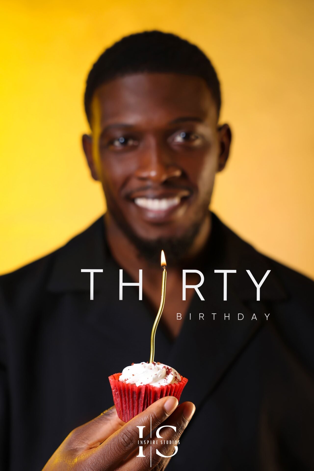 Men's 30th birthday portrait from a professional studio photography session in East London.